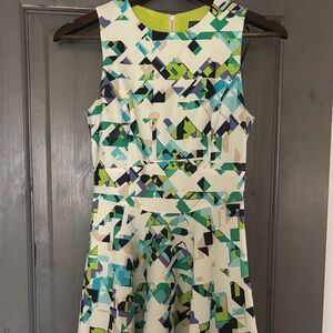 Vince Camuto Multicolor Abstract Dress 0